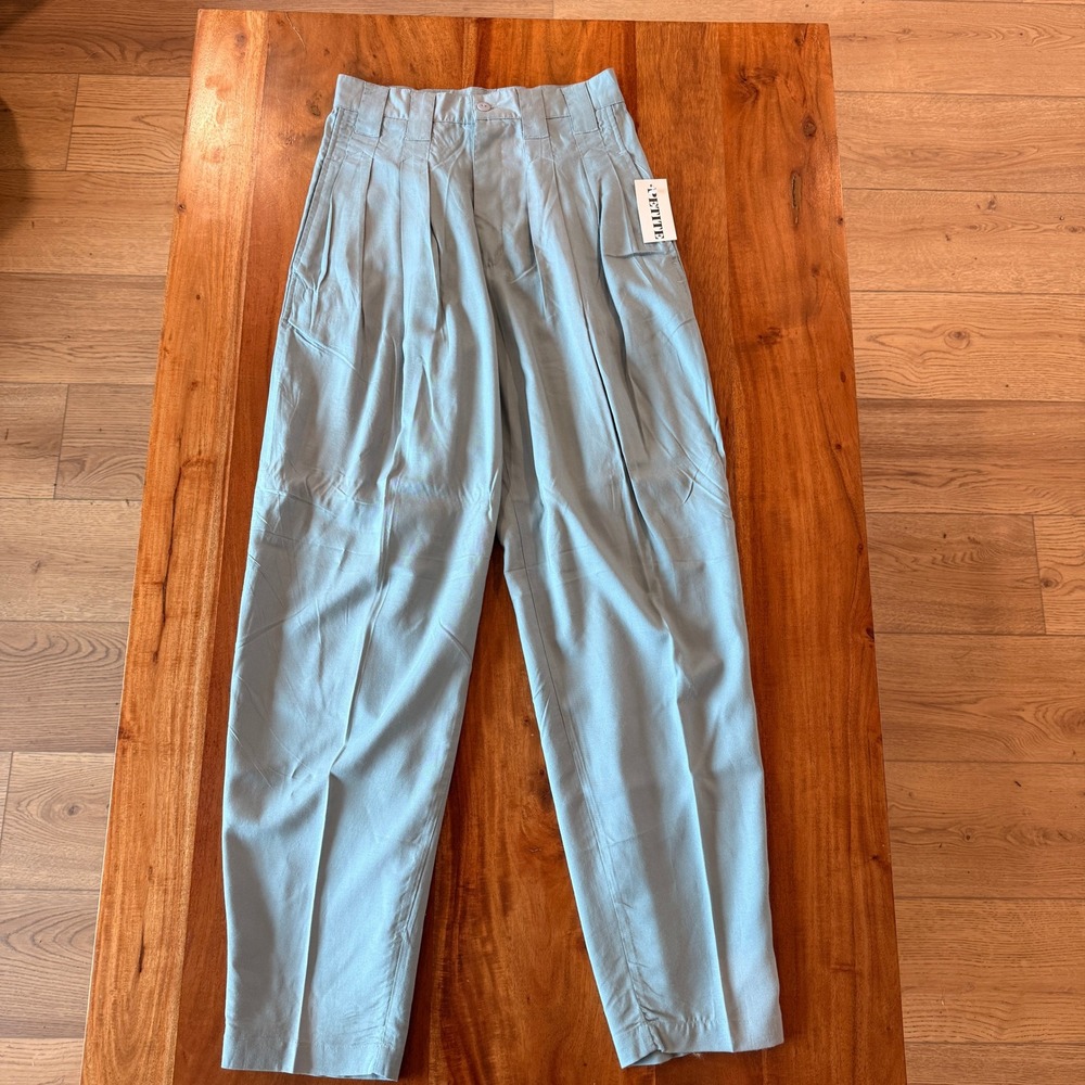 David‎ Hollis Women's Blue/Gray 80's Pleated Trousers Size 8P